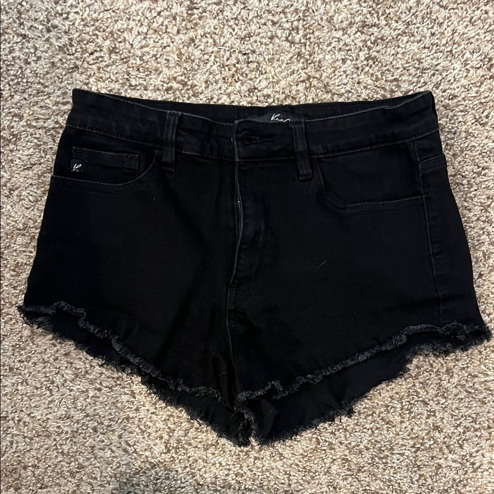Kancan Black Denim Women Shorts